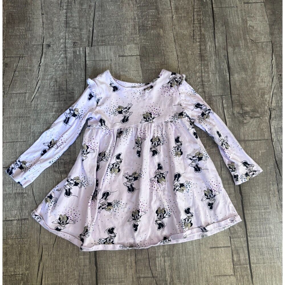 Girls Jumping Beans‎ 2T Pink Long Sleeve Dress Minnie Mouse Print